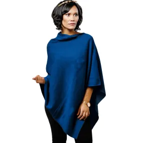 Blue Julian Wool Blend poncho