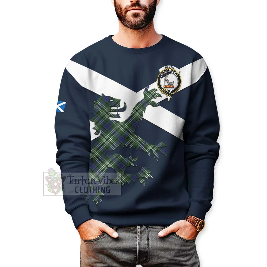 Blyth Tartan Lion Rampant Sweatshirt  Proudly Display Your Heritage with Alba Gu Brath and Clan Name