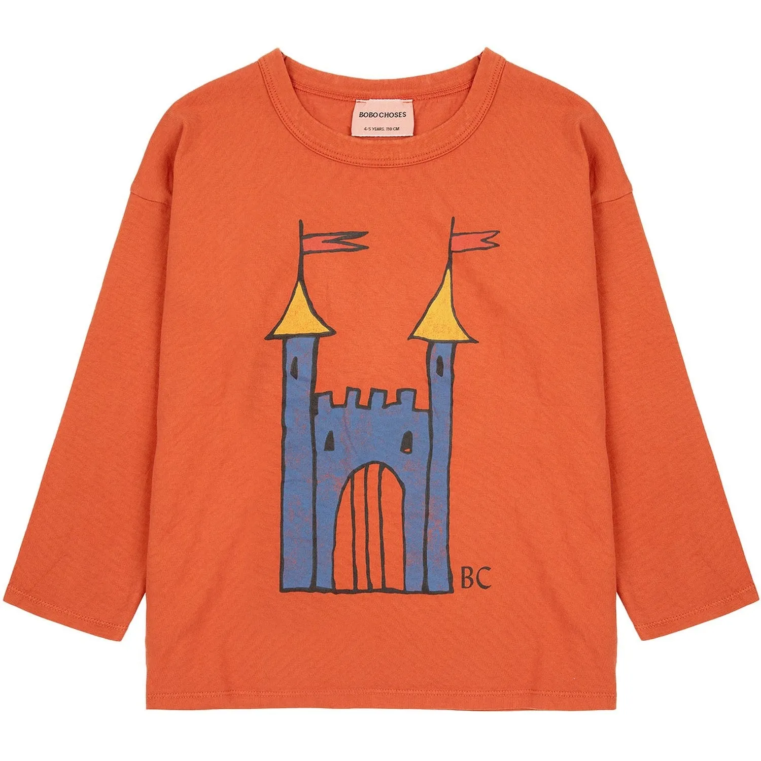 Bobo Choses Orange Faraway Castle LS T-Shirt