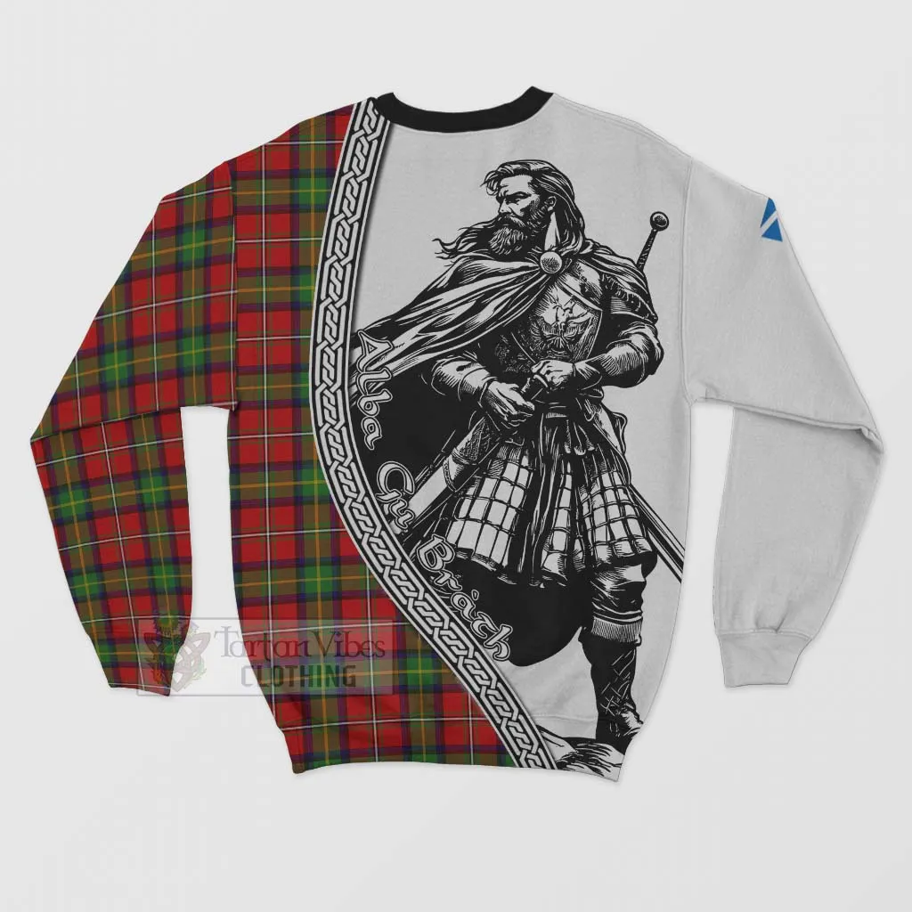 Boyd Tartan Clan Crest Sweatshirt with Highlander Warrior Celtic Style