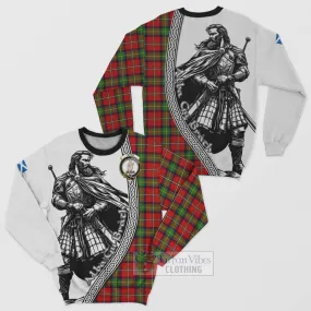 Boyd Tartan Clan Crest Sweatshirt with Highlander Warrior Celtic Style