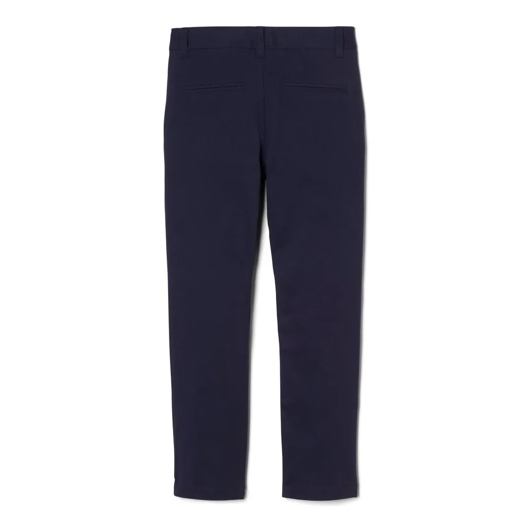 Boys' Straight Fit Chino Pants with Power Knees - Navy