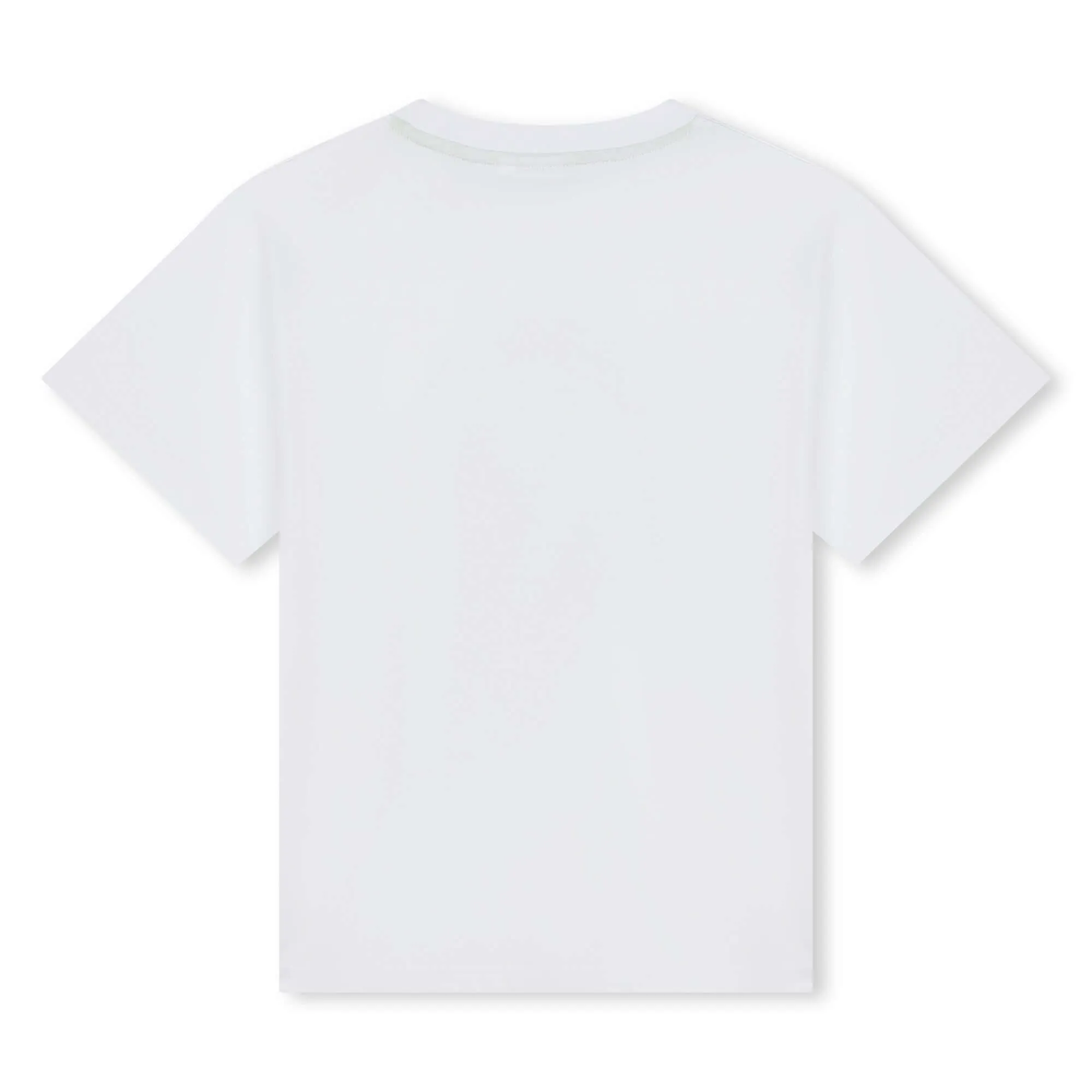 Boys White Techno Print Short Sleeve T-Shirt