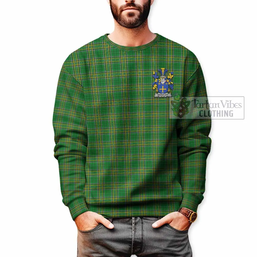 Brinkley Irish Clan Tartan Sweatshirt with Coat of Arms