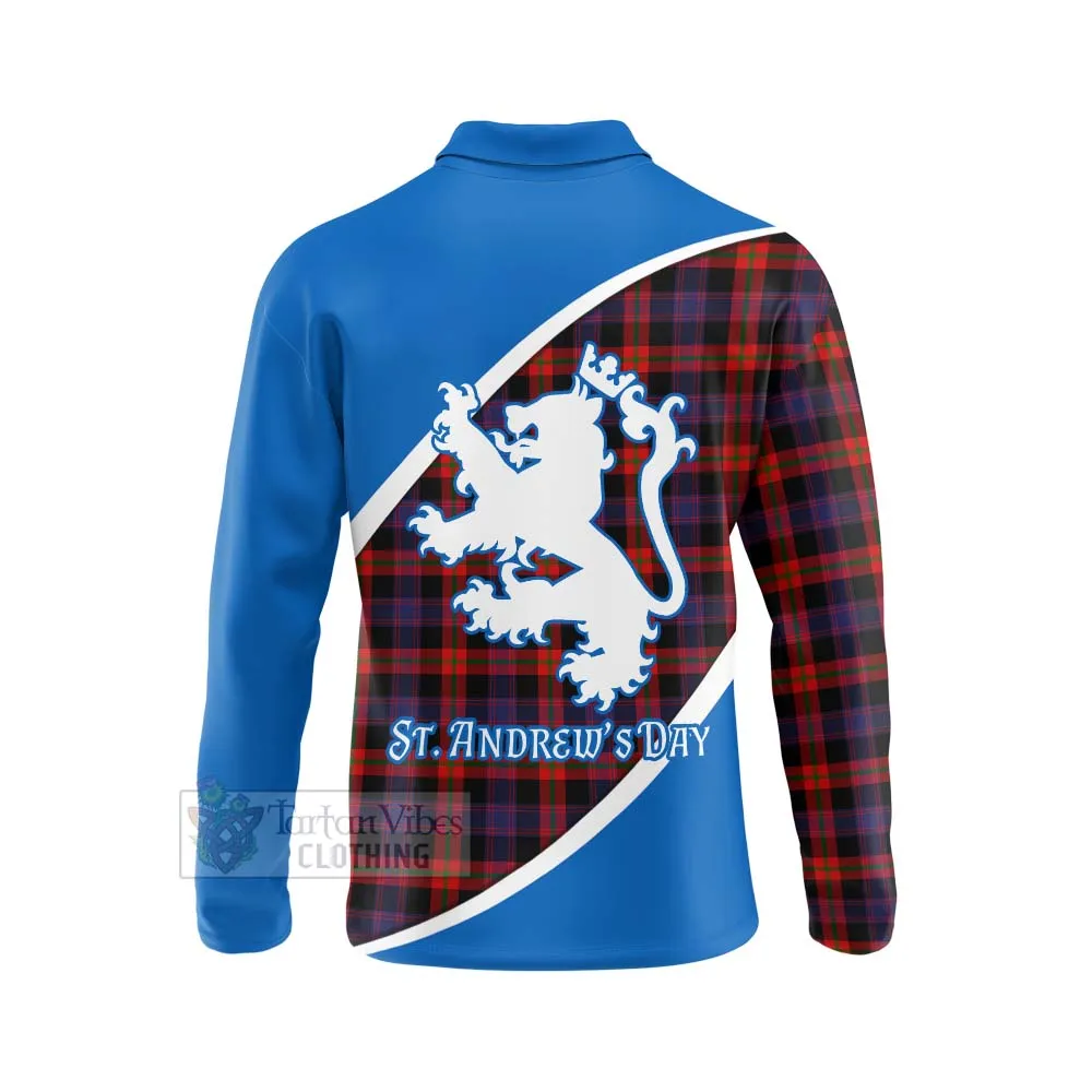 Brown (Broun) Family Crest Tartan Long Sleeve Polo Shirt Celebrate Saint Andrew's Day in Style