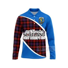 Brown (Broun) Family Crest Tartan Long Sleeve Polo Shirt Celebrate Saint Andrew's Day in Style