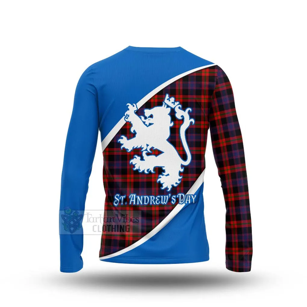 Brown (Broun) Family Crest Tartan Long Sleeve T-Shirt Celebrate Saint Andrew's Day in Style