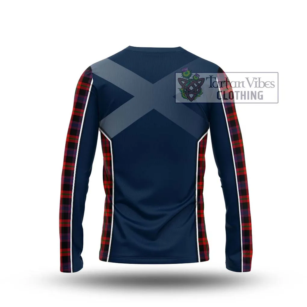 Brown (Broun) Tartan Long Sleeve T-Shirt with Family Crest and Lion Rampant Vibes Sport Style