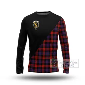 Brown (Broun) Tartan Long Sleeve T-Shirt with Family Crest and Military Logo Style