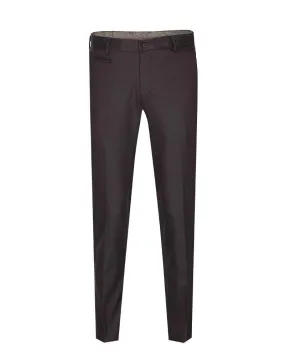 Brown Classic Textured Trouser