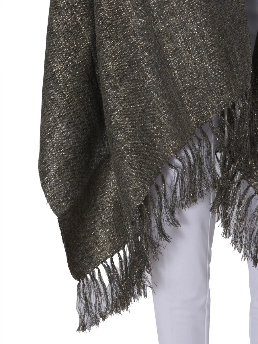 Brunello Cucinelli Metallic Poncho