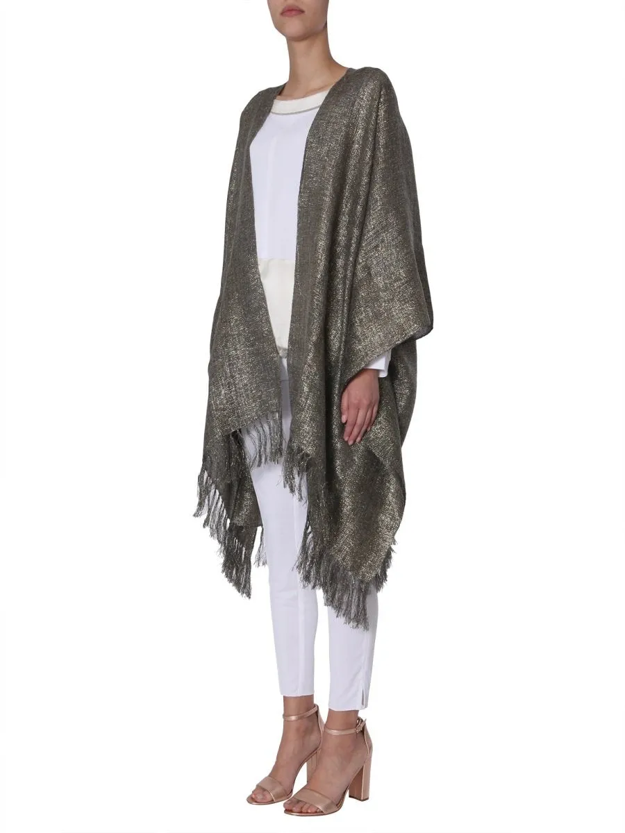 Brunello Cucinelli Metallic Poncho