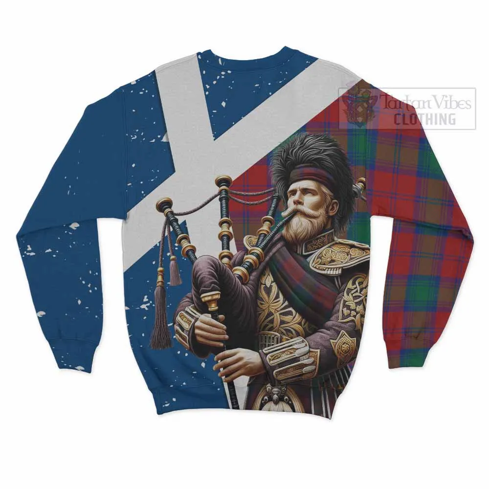 Byres (Byses) Tartan Sweatshirt with Family Crest Scottish Bagpiper Vibes