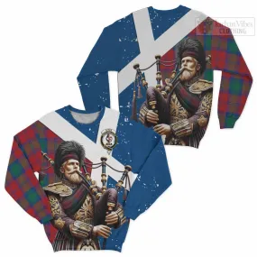 Byres (Byses) Tartan Sweatshirt with Family Crest Scottish Bagpiper Vibes