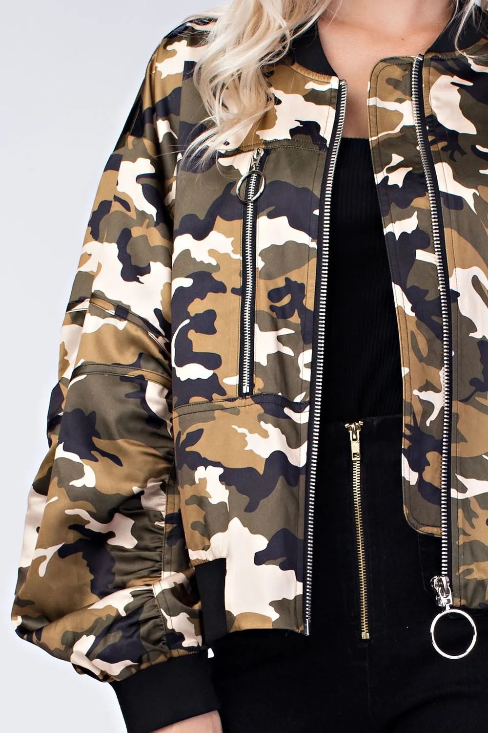 Camo Bomber Jacket