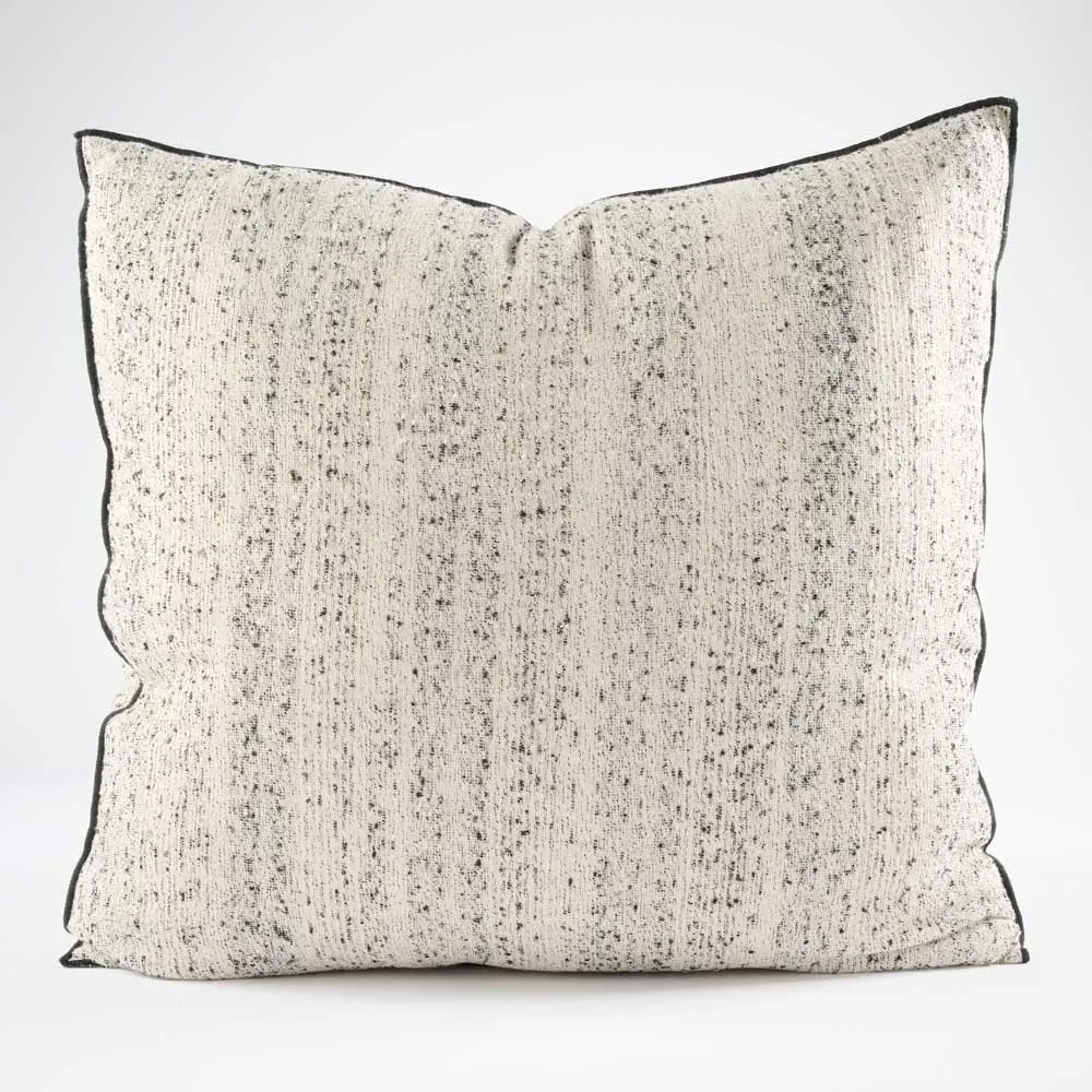 Chia Cushion - Off White w' Black Detail