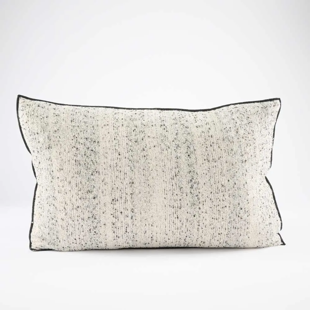 Chia Cushion - Off White w' Black Detail