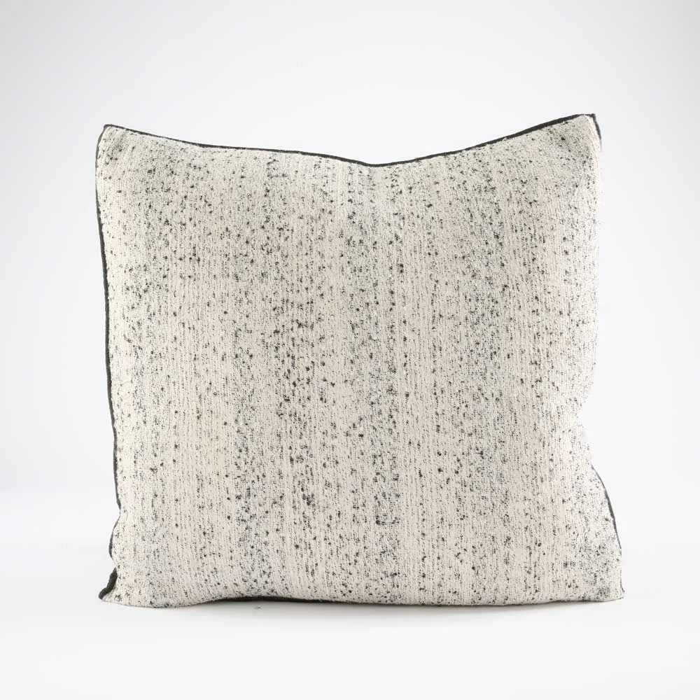 Chia Cushion - Off White w' Black Detail