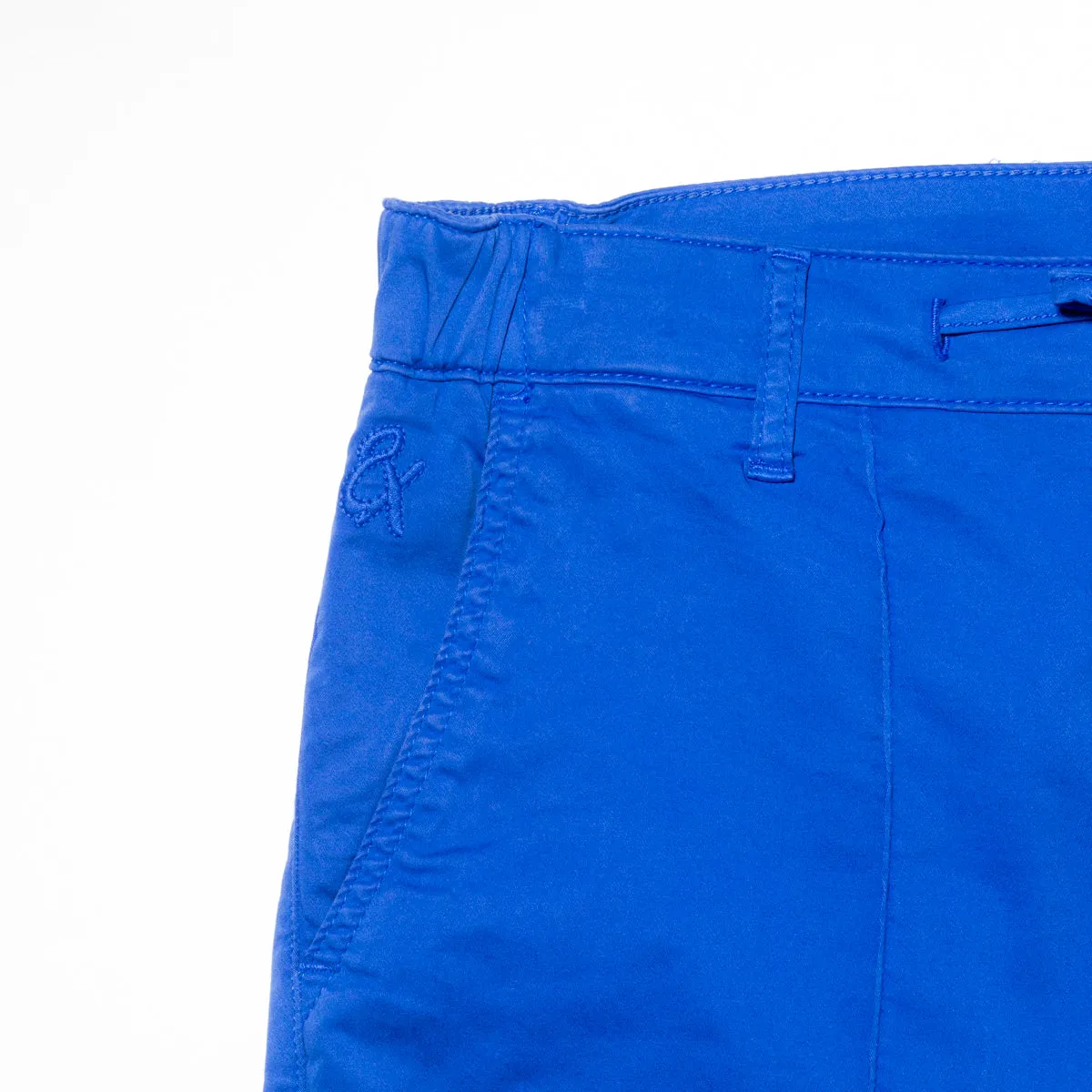 Chino Shorts w/ Drawstring Waist - Blue