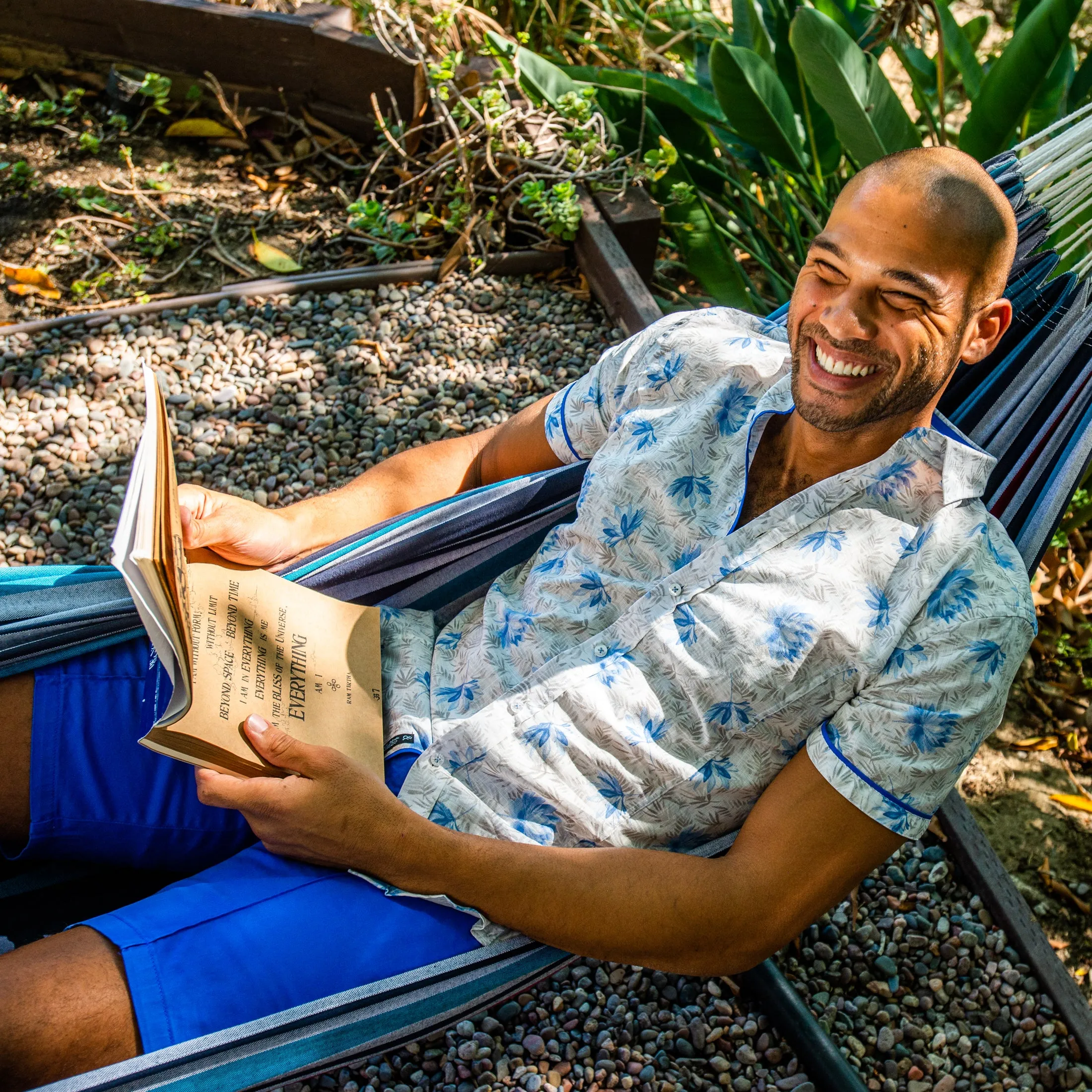 Chino Shorts w/ Drawstring Waist - Blue