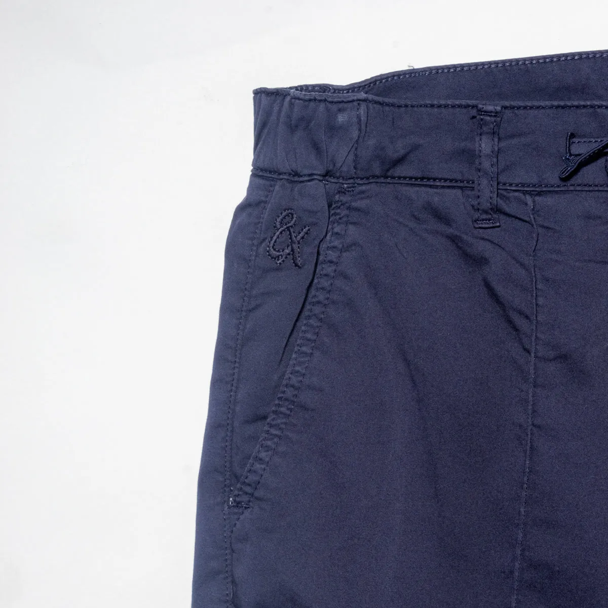 Chino Shorts w/ Drawstring Waist - Navy