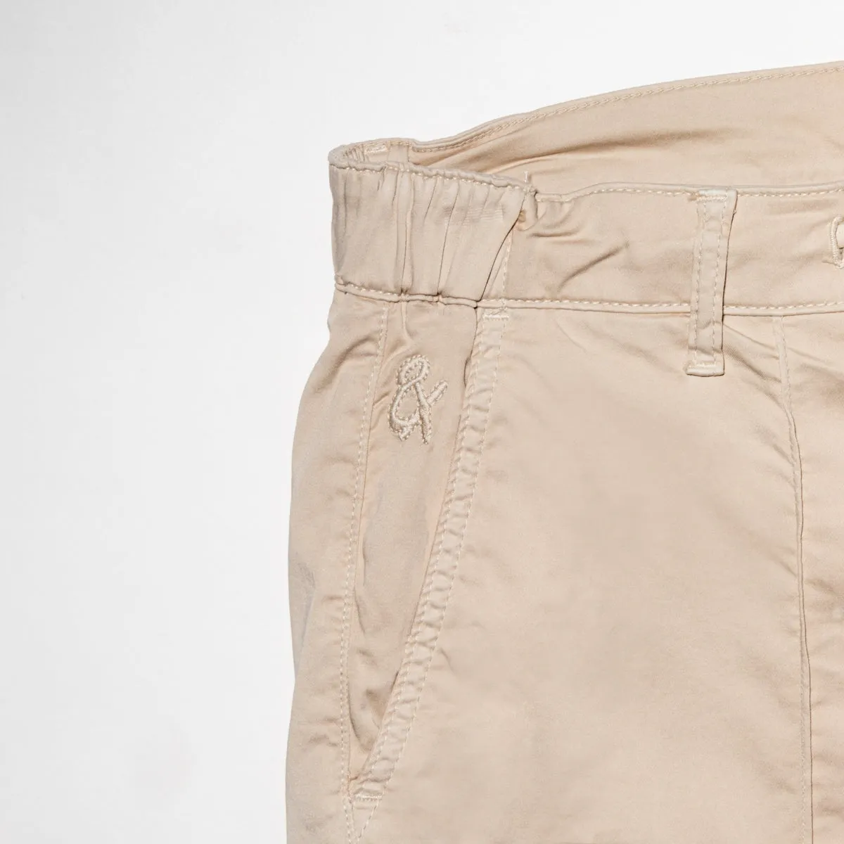 Chino Shorts w/ Drawstring Waist - Staple Beige