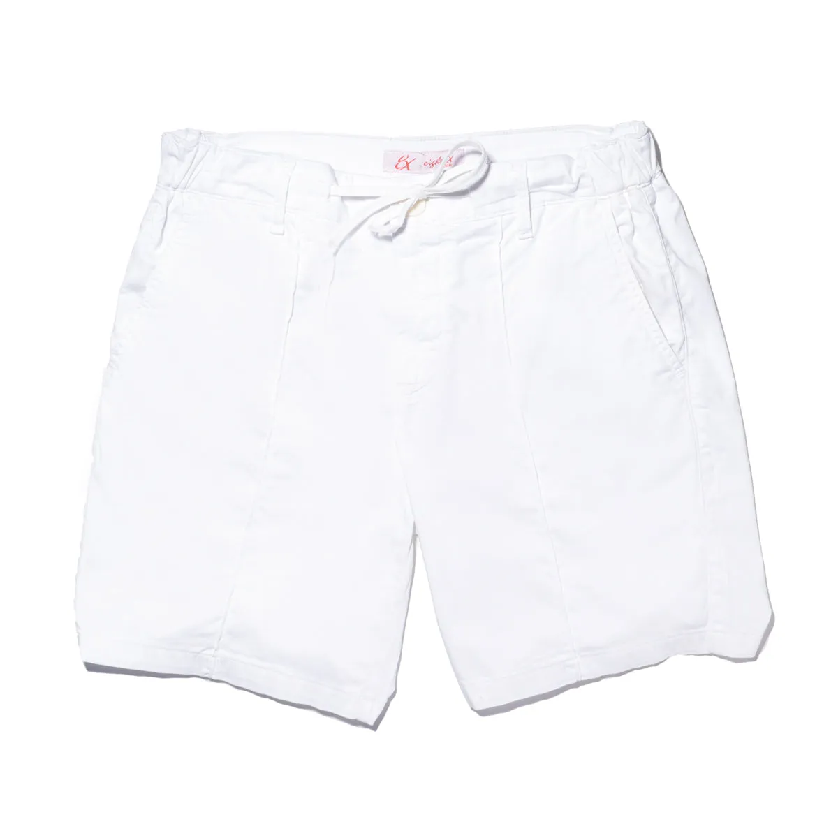 Chino Shorts w/ Drawstring Waist - White