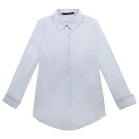 Classic Button Down Tailored Shirt - Powder Blue