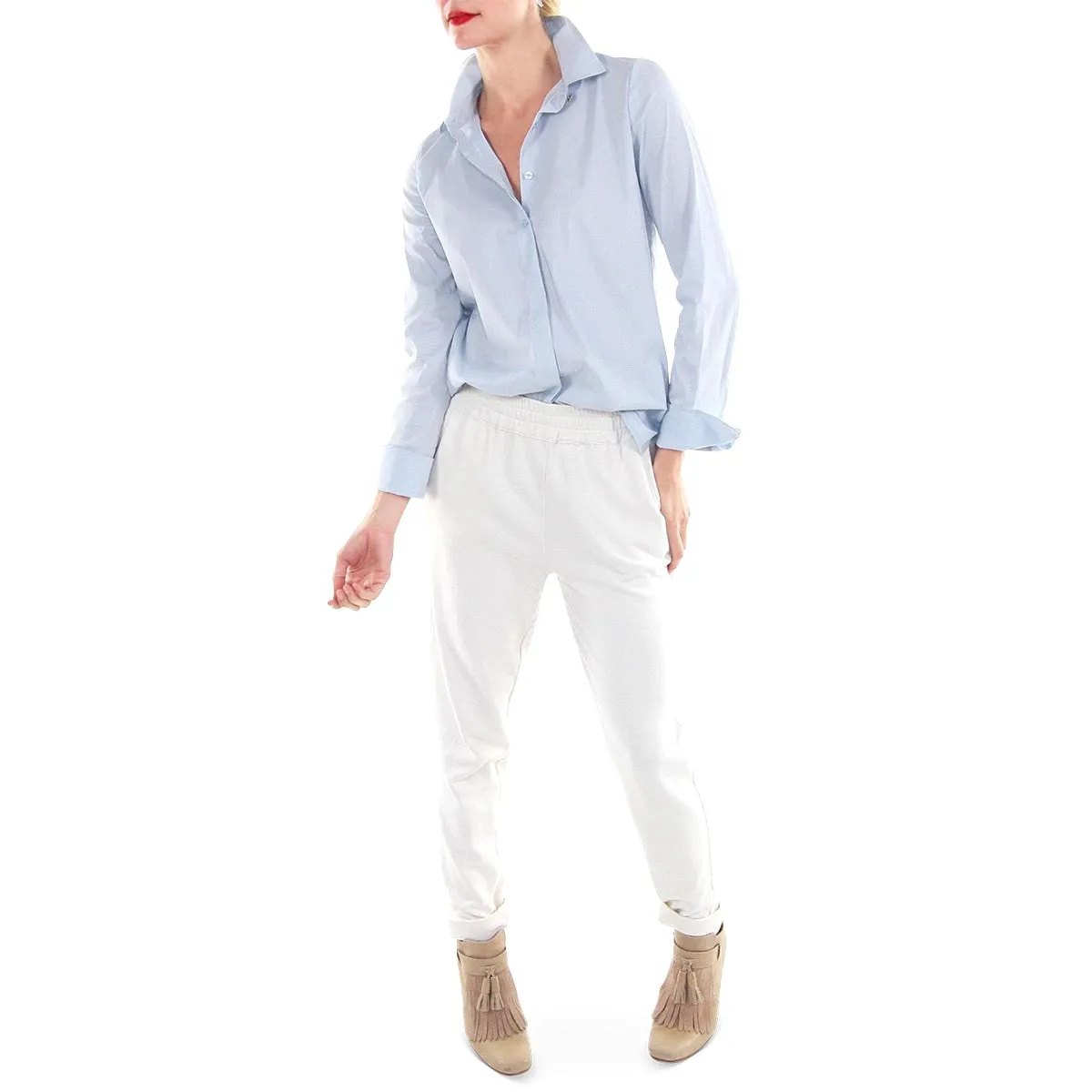 Classic Button Down Tailored Shirt - Powder Blue