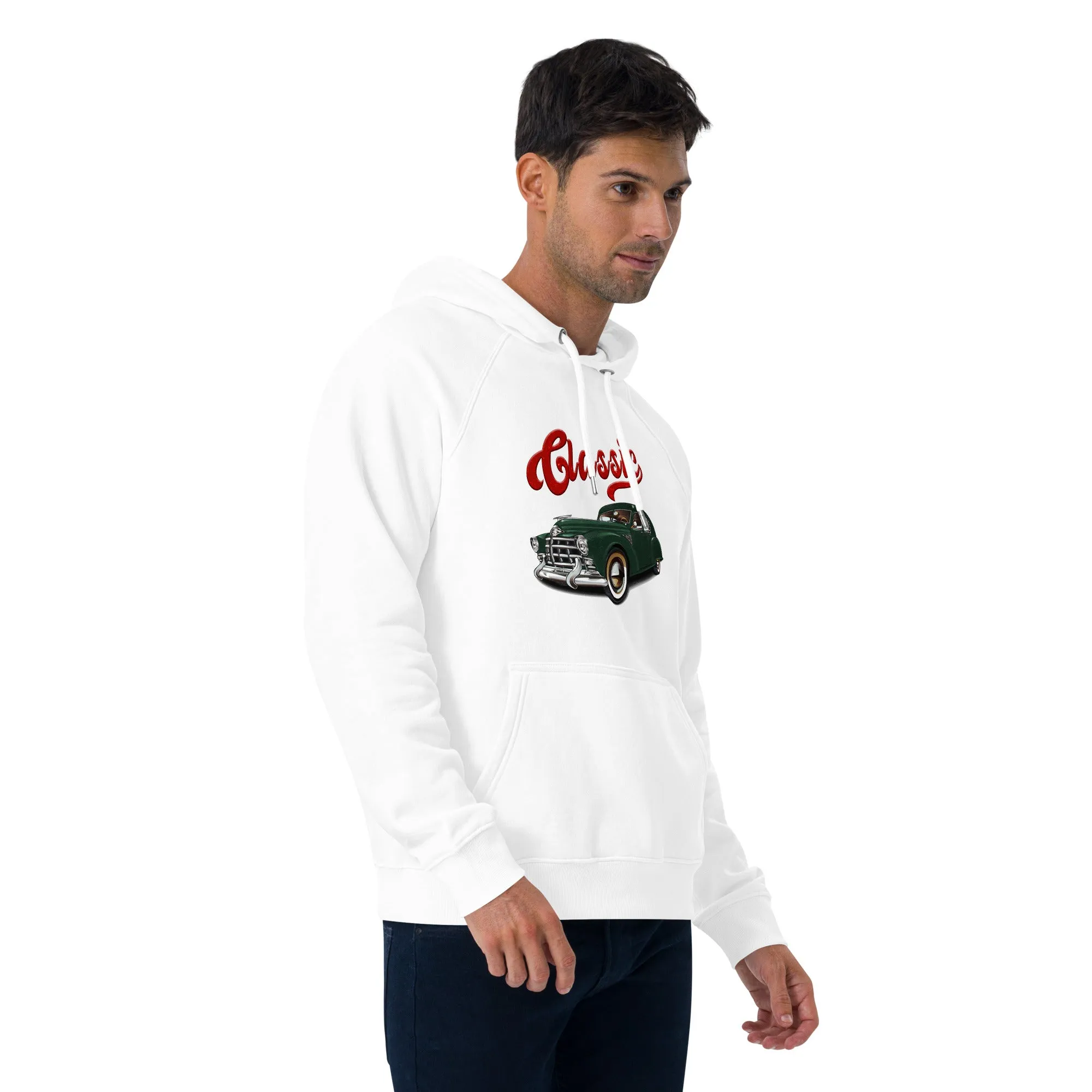 Classic Vintage Graphic Men Eco Raglan Hoodie