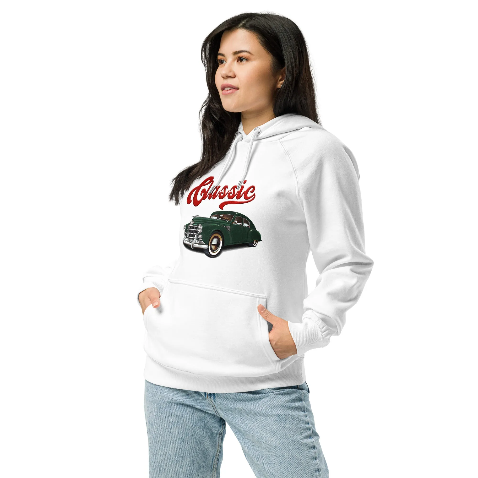 Classic Vintage Graphic Women Eco Raglan Hoodie