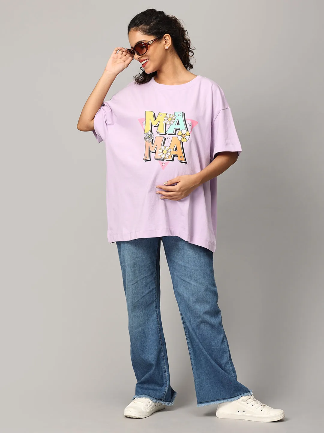 Combo Of 2 Oversized Mumma T shirts