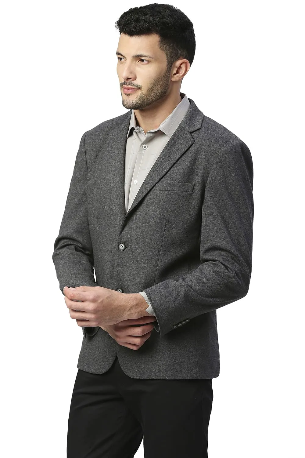 Comfort Fit Poly Rayon Stretch Knit Blazers