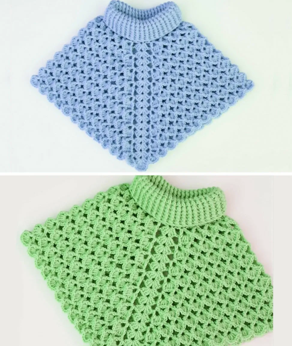 Crochet baby poncho