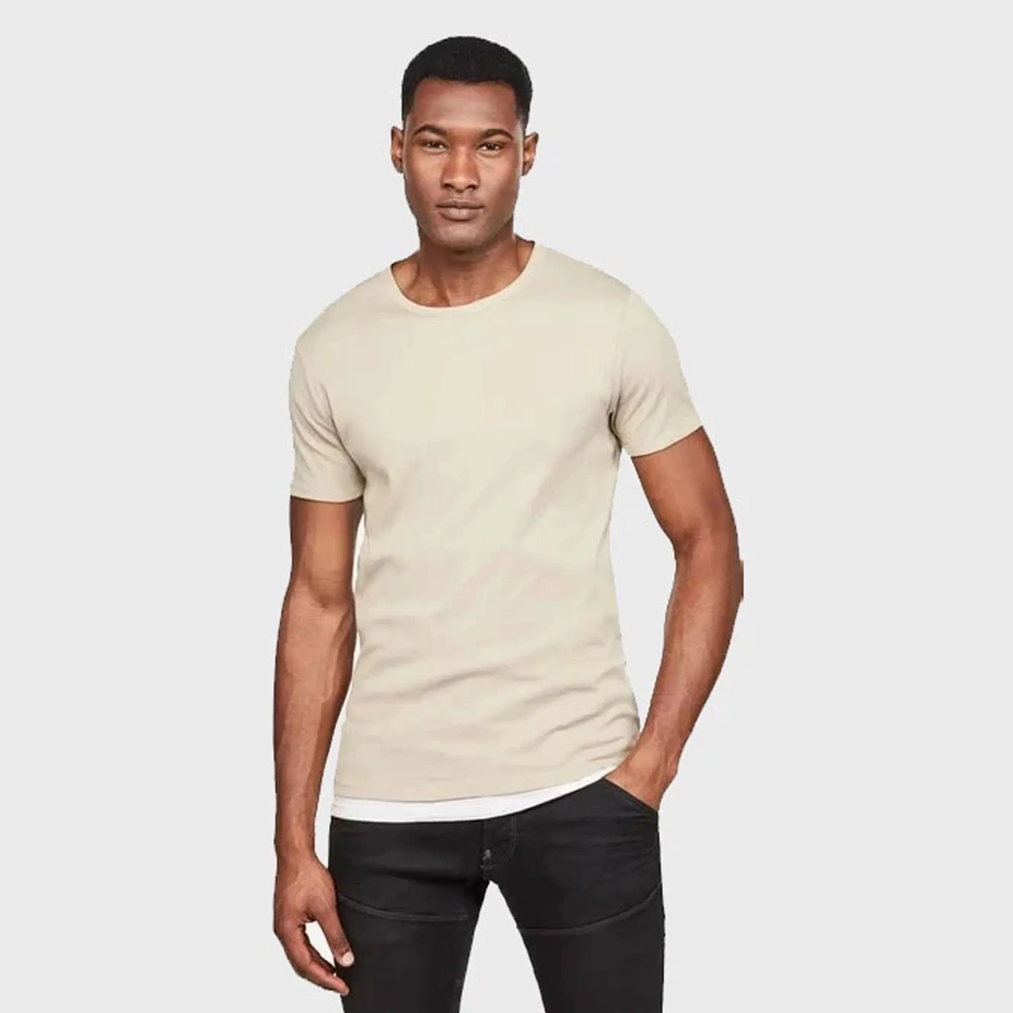 DAZZLE EXCLUSIVE G-STAR BASIC TEE (Khaki)