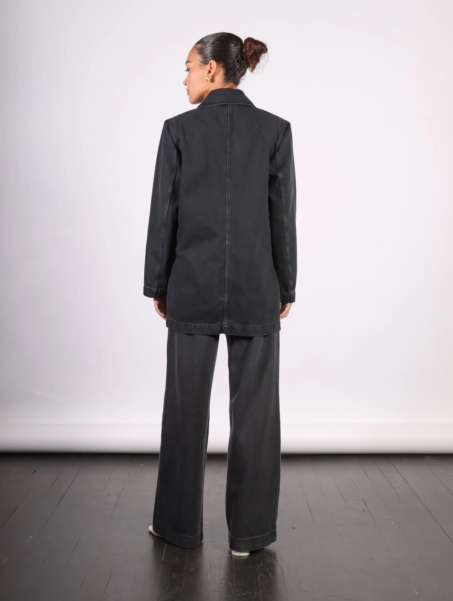 Delphi Denim Blazer in Black by Rodebjer