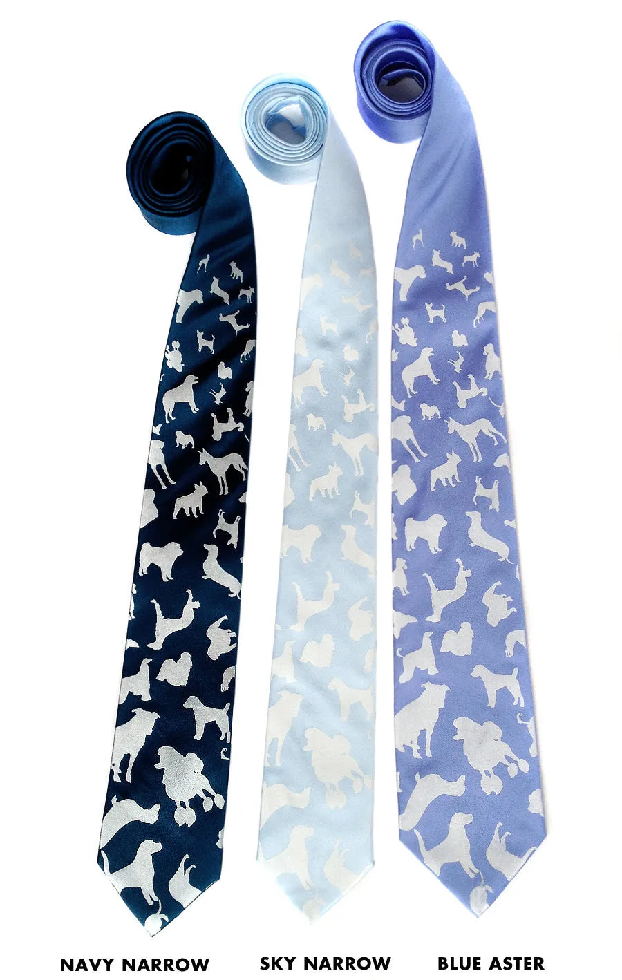 Dog Print Necktie. "Putting on the Dog" microfiber tie.