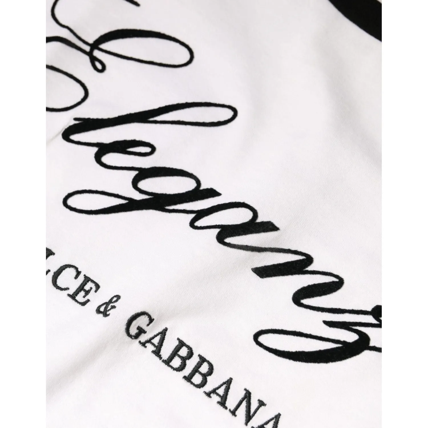 Dolce & Gabbana White Eleganza Print Cotton Short Sleeves T-shirt