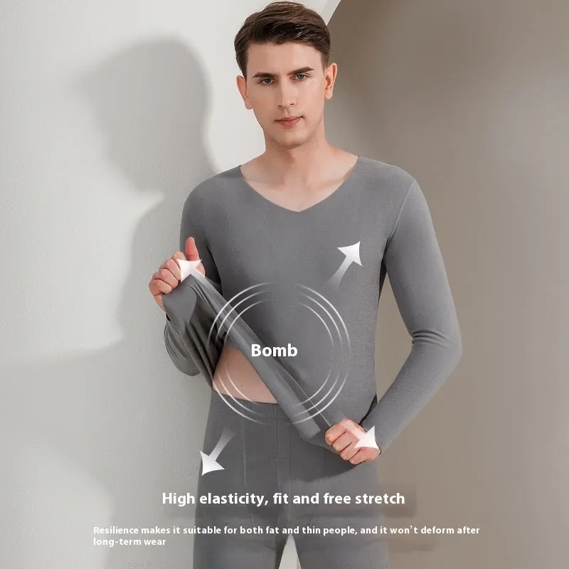 Double-sided Brushed Seamless Thermal Underwear Men's Women's Suit