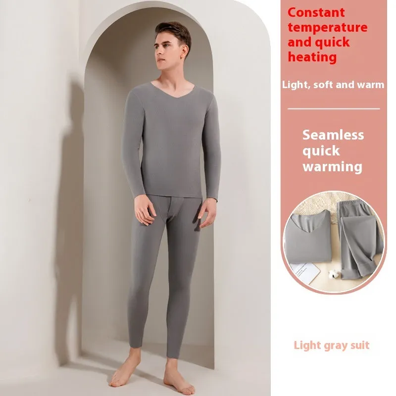 Double-sided Brushed Seamless Thermal Underwear Men's Women's Suit