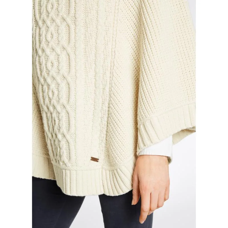 Dubarry Kilronan Ladies Merino Knit Poncho - Cream