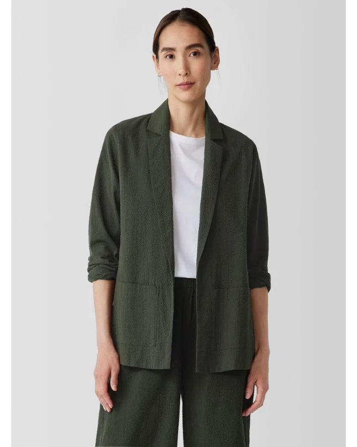 Eileen Fisher Cotton Ripple Blazer