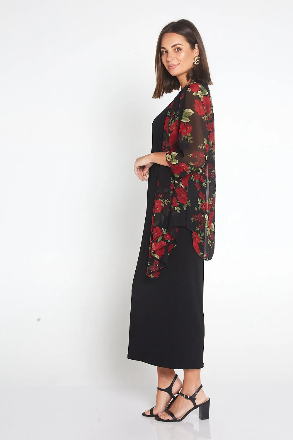 Erindale Chiffon Jacket - Roses