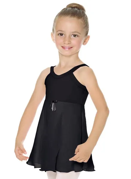 Eurotard 44454 Girls Sweet Chiffon Camisole Dance Dress with Removable Ribbon Pin