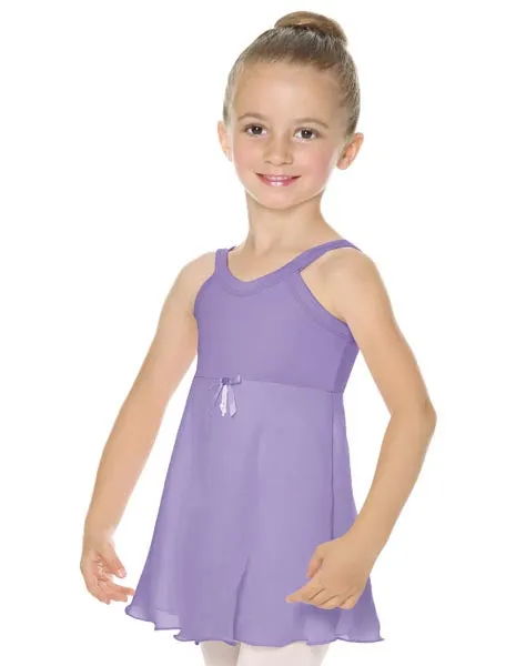 Eurotard 44454 Girls Sweet Chiffon Camisole Dance Dress with Removable Ribbon Pin