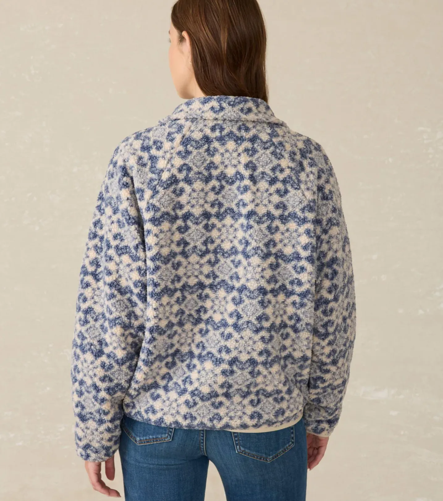 Faherty Women's Fleece Jacket Snowflake