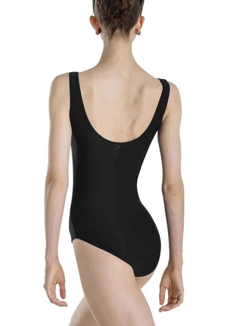 Faustine Pinch Front Tank Leotard (Black)