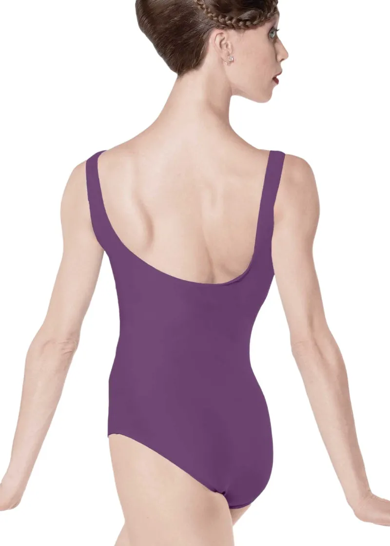 Faustine Pinch Front Tank Leotard (Prune)