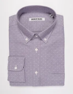 FINAL SALE: BKT10 Slim Casual Shirt in Eyelet Oxford - Lavender