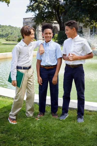 French Toast Straight Fit Stretch Twill School Uniform Boy's Chino Pant - SK9537